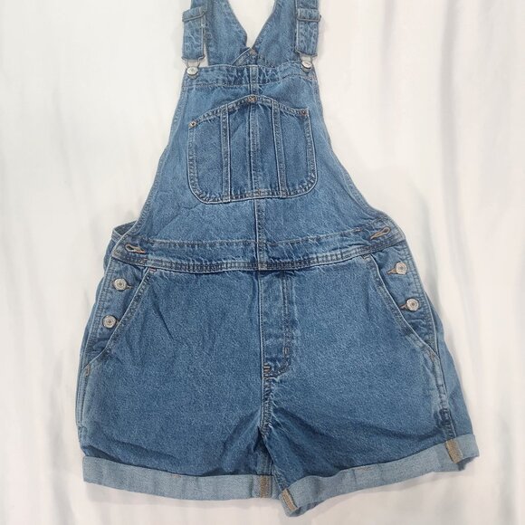 Old Navy Jean Shorts Overalls Medium - Picture 1 of 4